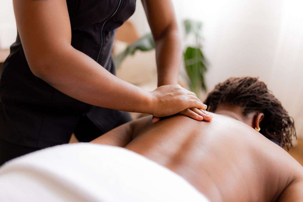 Professional massage therapy session